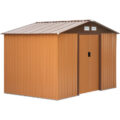 outsunny-9-x-6ft-outdoor-garden-roofed-metal-storage-shed-tool-box-with-foundation-ventilation-doors-khaki-L-385786-2093443_1